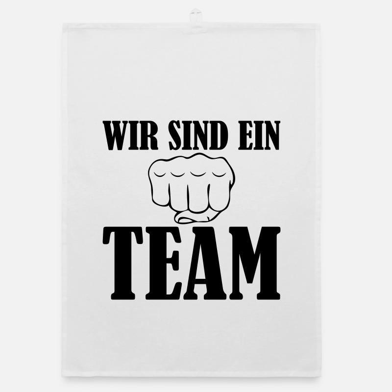 Wir sind ein Team Organic Geschirrtuch