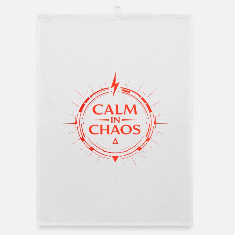 calm in chaos Organic dish towel