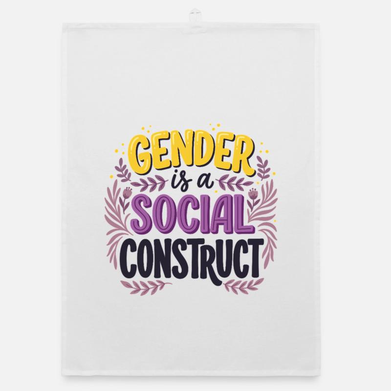 Gender is a Social Construct Organic dish towel