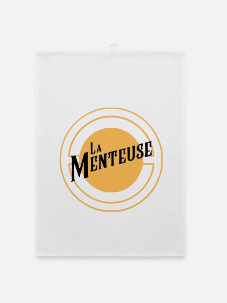 La Menteuse - Torchon bio - blanc - Devant