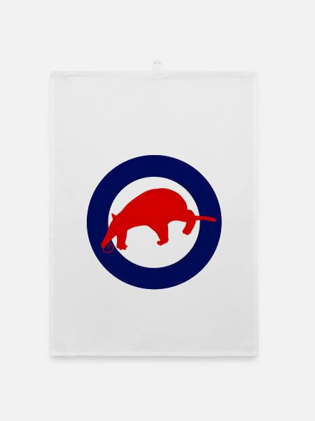Red Anteater - Organic Geschirrtuch - Weiß