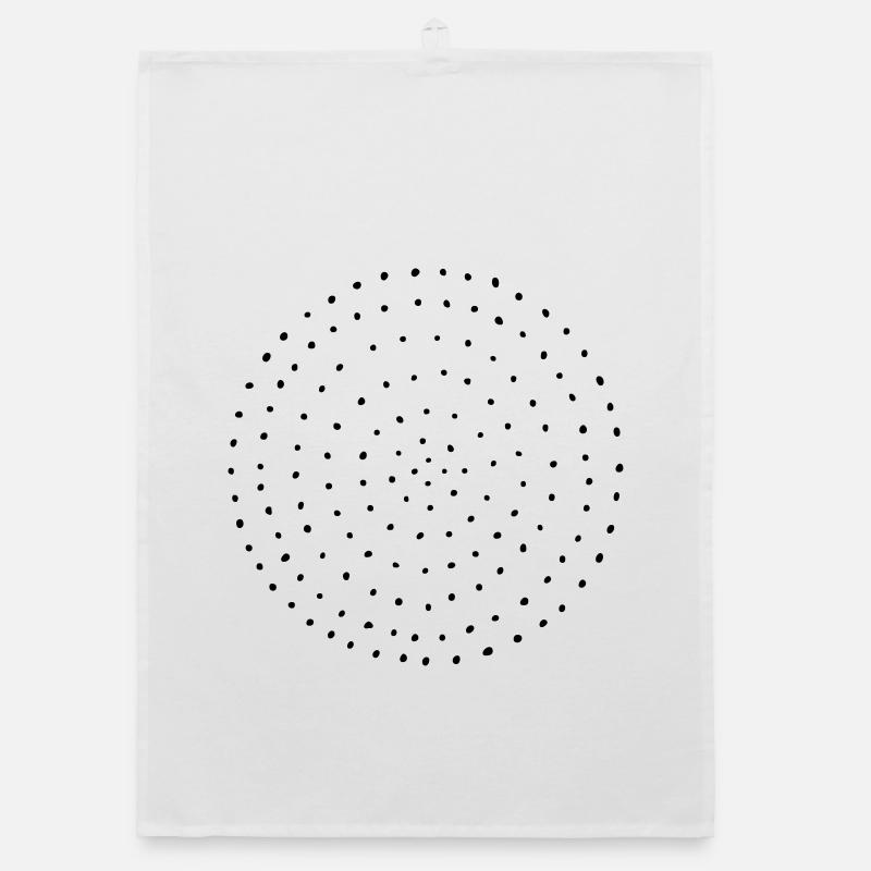 Dotted dots circle dots pattern gift Organic dish towel