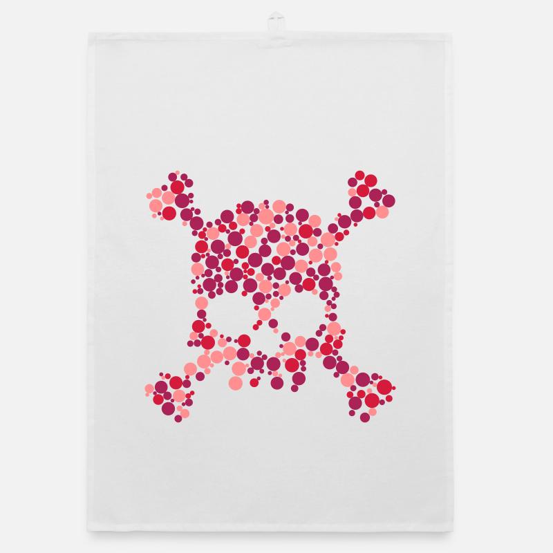 Conception de crâne avec cercles vibrants Torchon bio