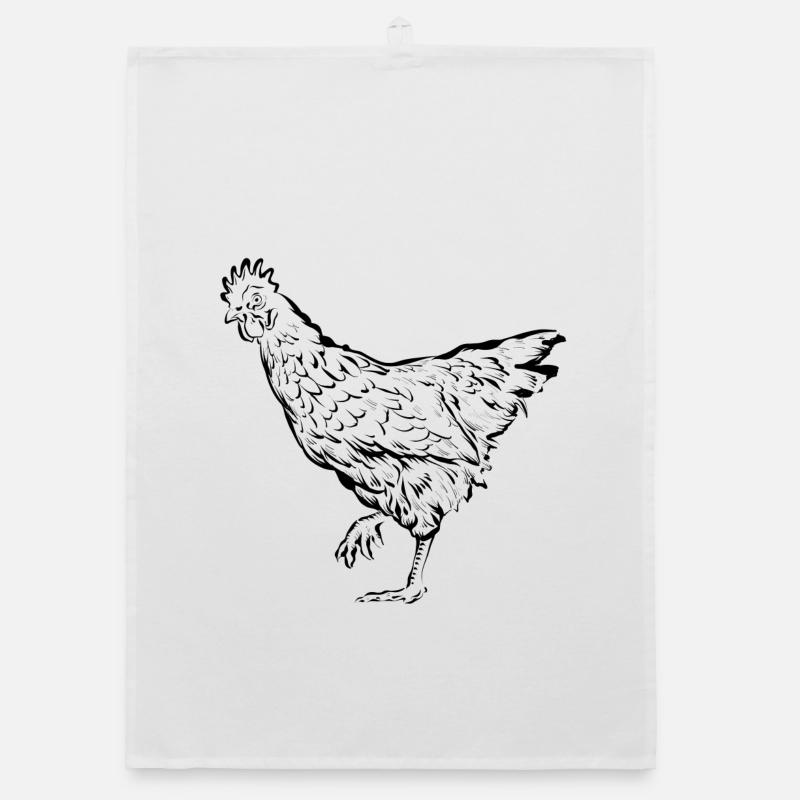Chicken Chicken Hen Organic dish towel