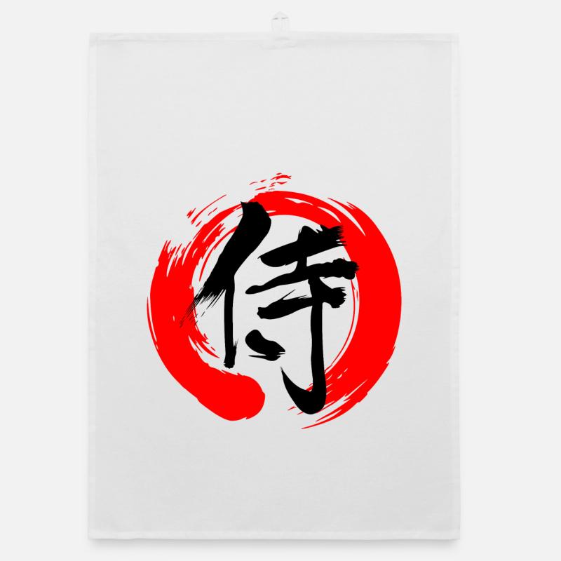 Samurai im Zen-Zeichen Organic Geschirrtuch