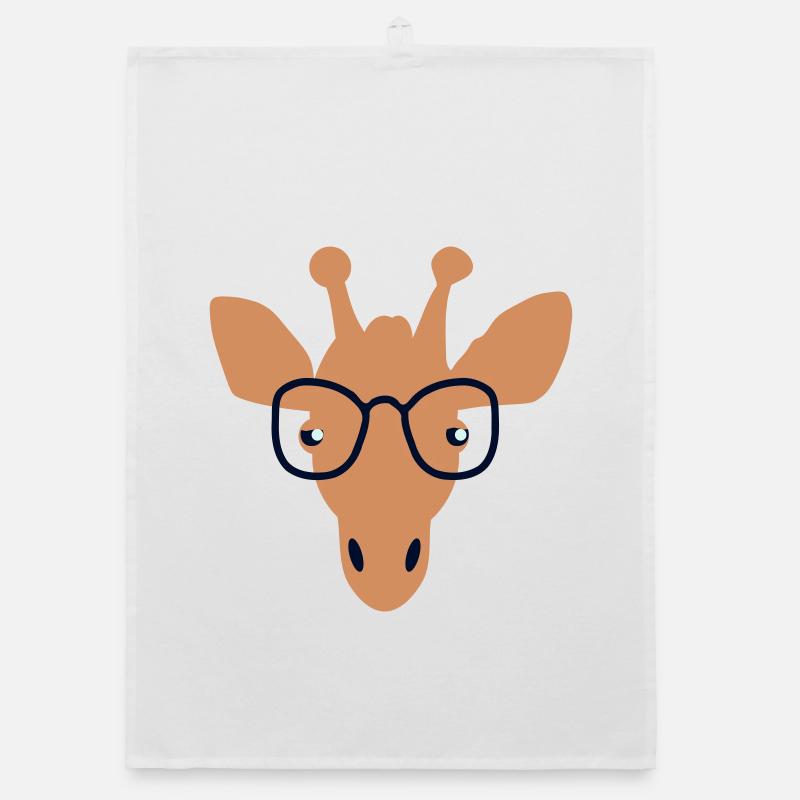 Giraffe with a view Organic dish towel