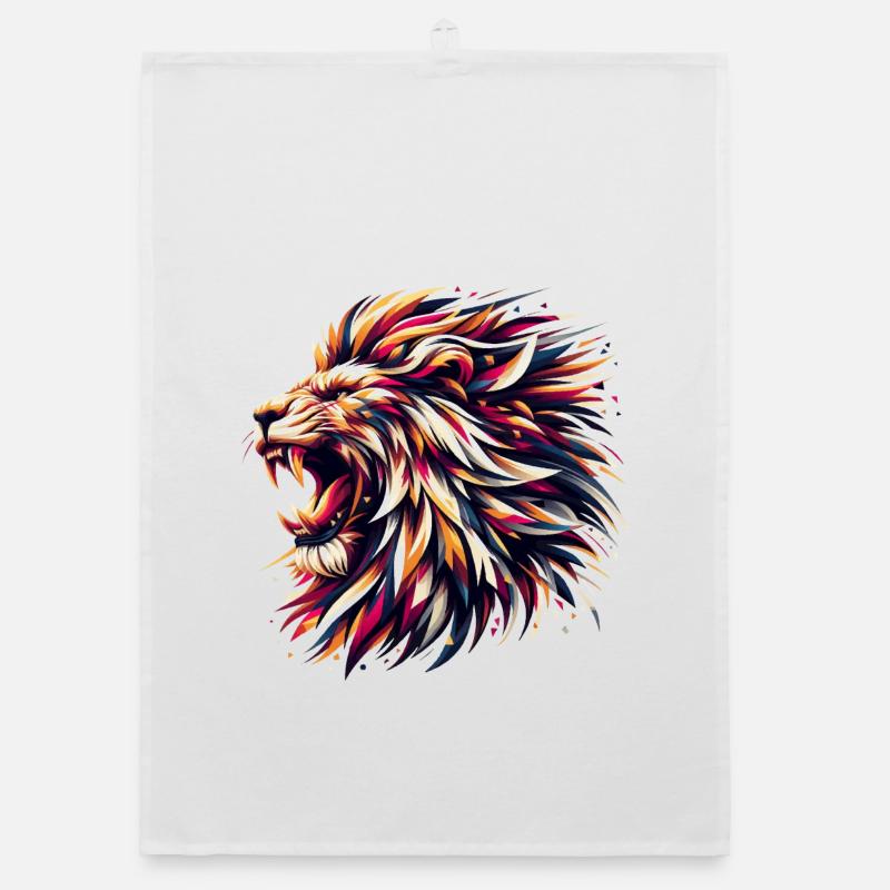 Lion Roars Geometric Gift Organic dish towel