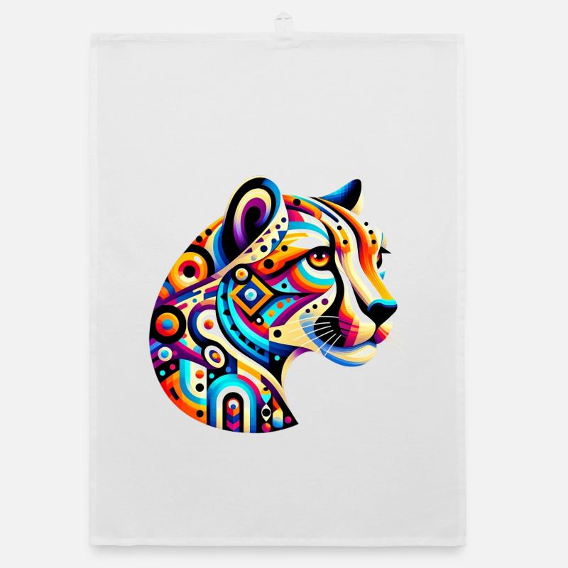 Gepard - Organic Geschirrtuch - Weiß