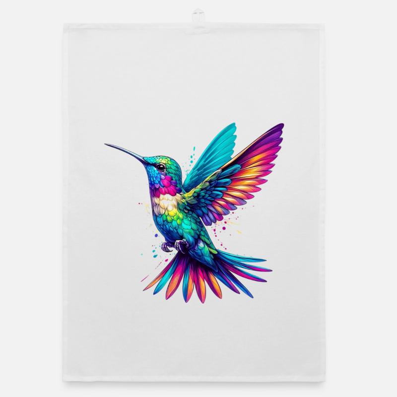 Colibri - Torchon bio - blanc