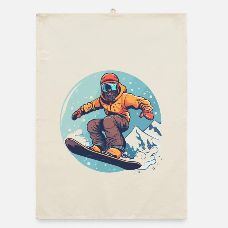 Graphismes de snowboard Torchon bio