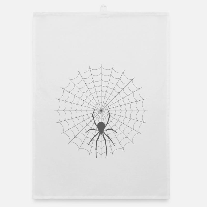 Spider Web Silhouette Organic dish towel