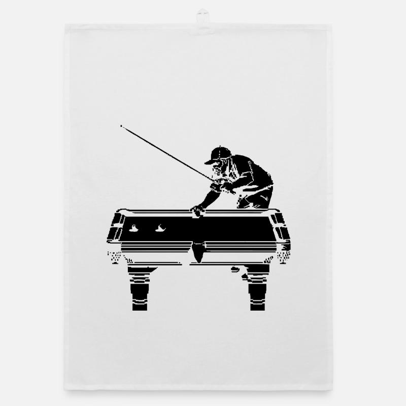 Billiard Player Pixel Organic dish towel