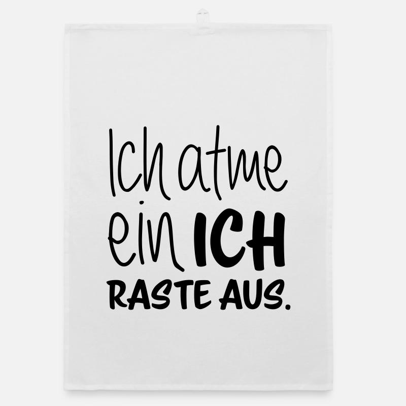 Ich atme ein - ich raste aus Organic Geschirrtuch