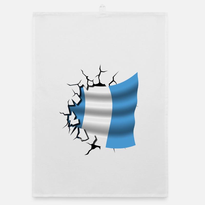 Drapeau du Guatemala - Guatemala - Drapeau Broken Des Torchon bio