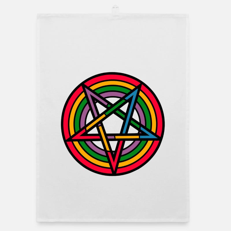 Rainbowpentagram Organic dish towel