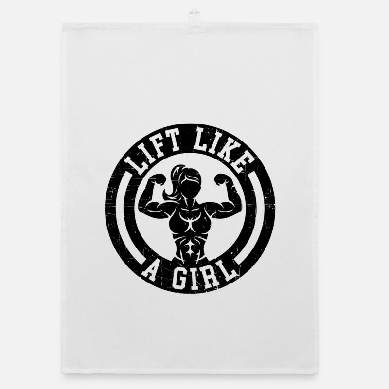 Heben Sie wie ein Mädchen Organic Geschirrtuch