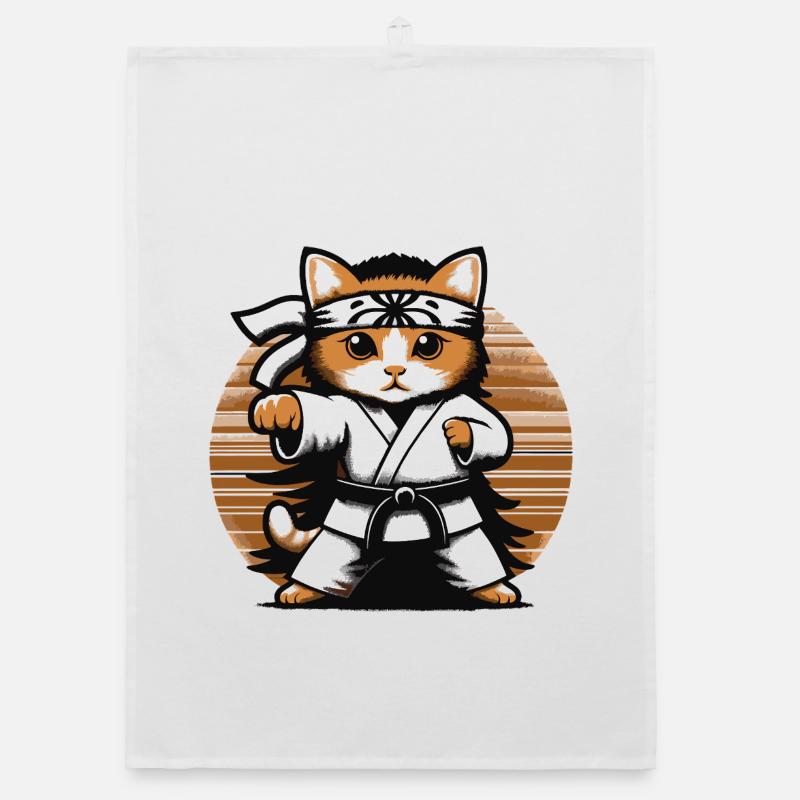 Conception du Dojo de Karaté Chat Kawaii Torchon bio