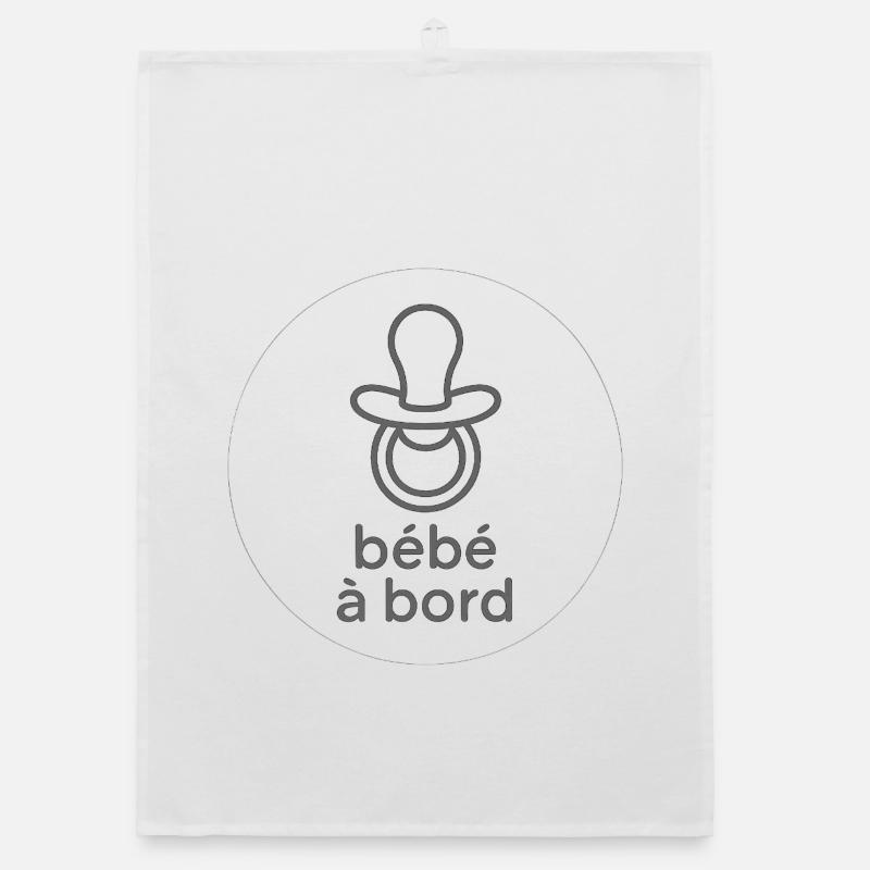 Bébé à bord Pacifier Silhouette Torchon bio