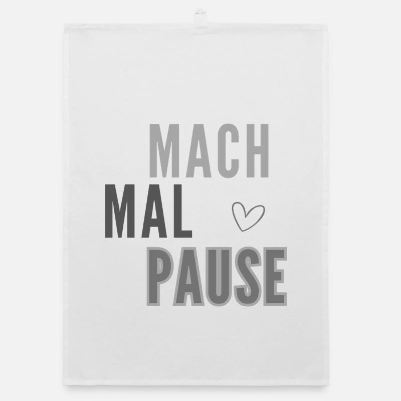 Mach Mal Pause Layout Organic Geschirrtuch