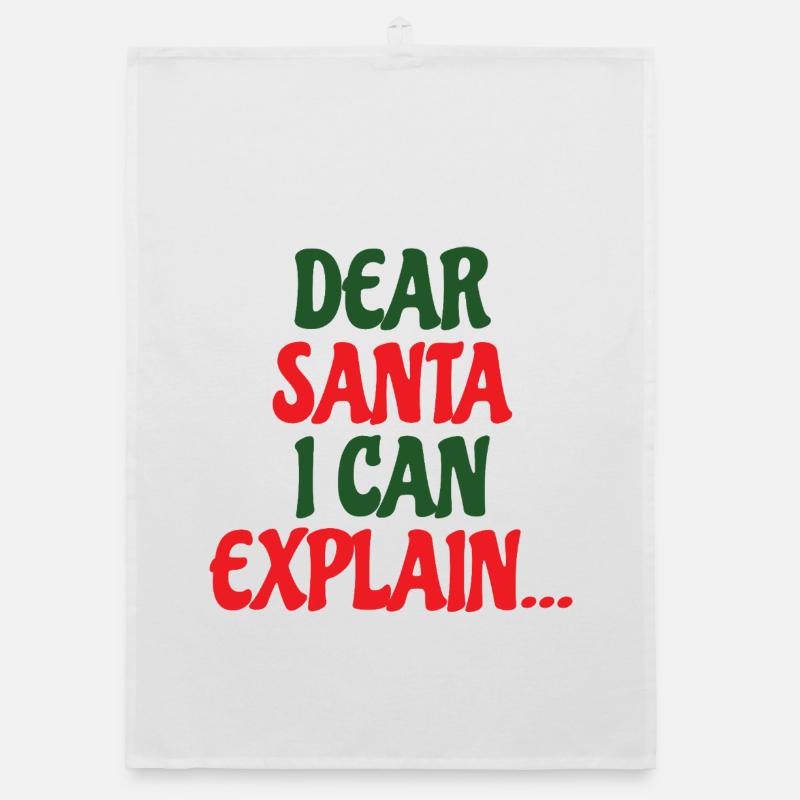 Dear Santa I Can Explain Organic Geschirrtuch