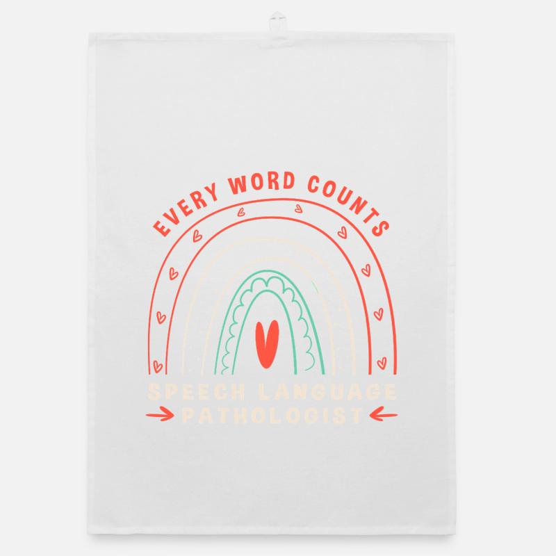 Speech Therapist Speech Pathologist SLP Organic dish towel