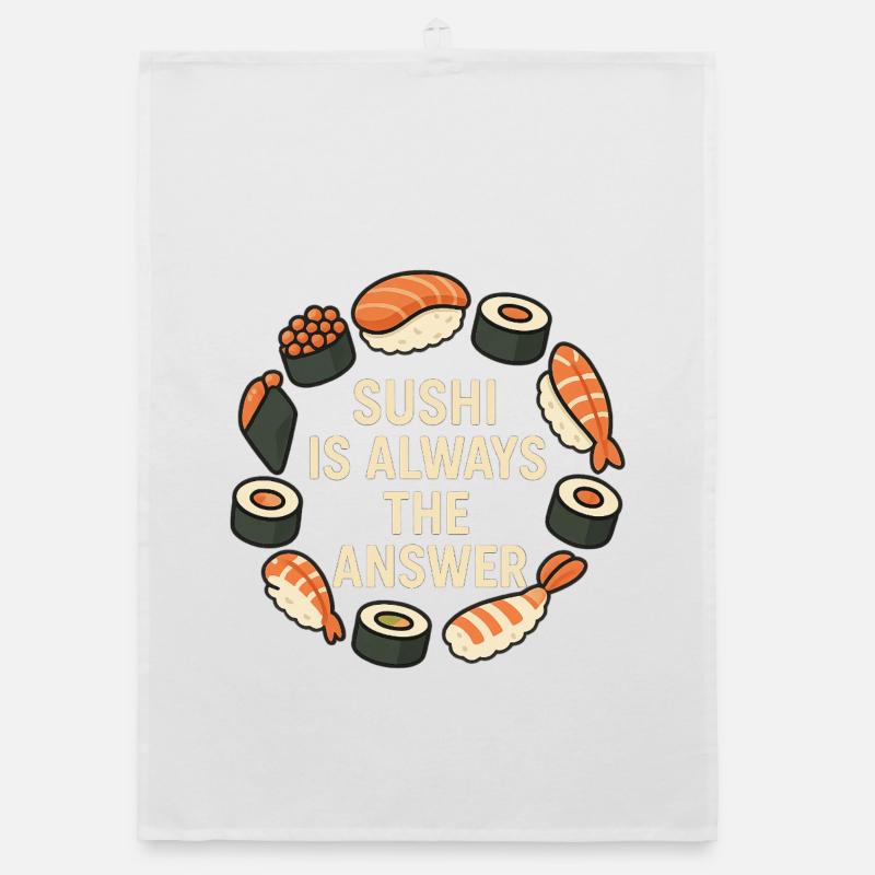 Sushi Is Always The Answer Organic dish towel