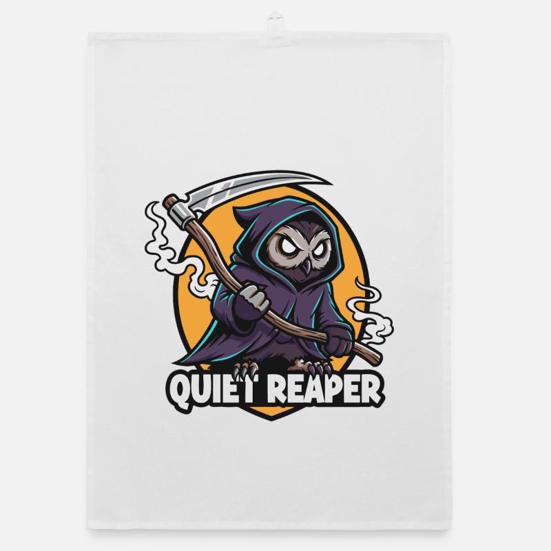 Stille Sensenjäger-Eule Organic Geschirrtuch