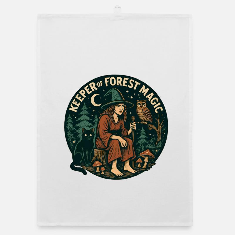 Forest Spell Guardian Organic dish towel