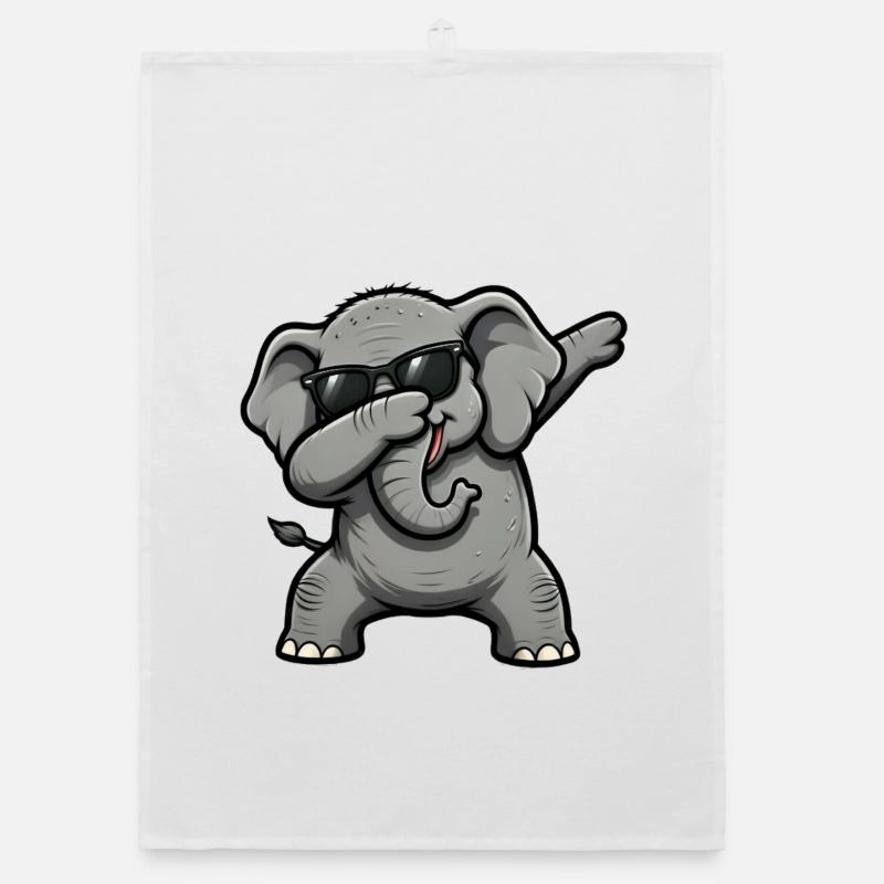 Éléphant de dab Torchon bio