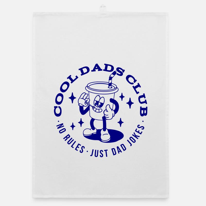 Cool Dads Club - Organic Geschirrtuch - Weiß