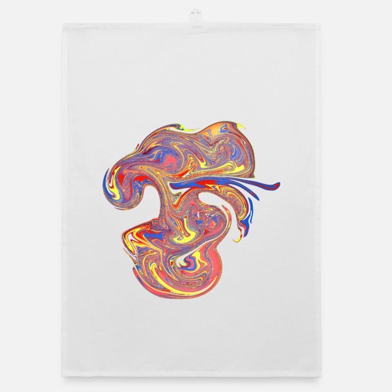 Psychedelic Marble Swirls Organic dish towel