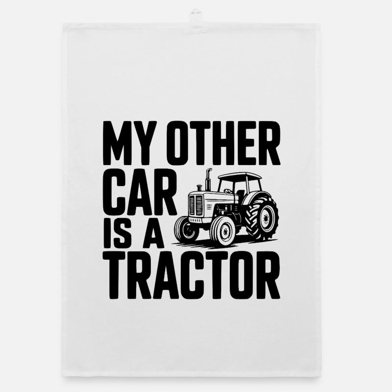 Mein anderes Auto ist ein Traktor Organic Geschirrtuch