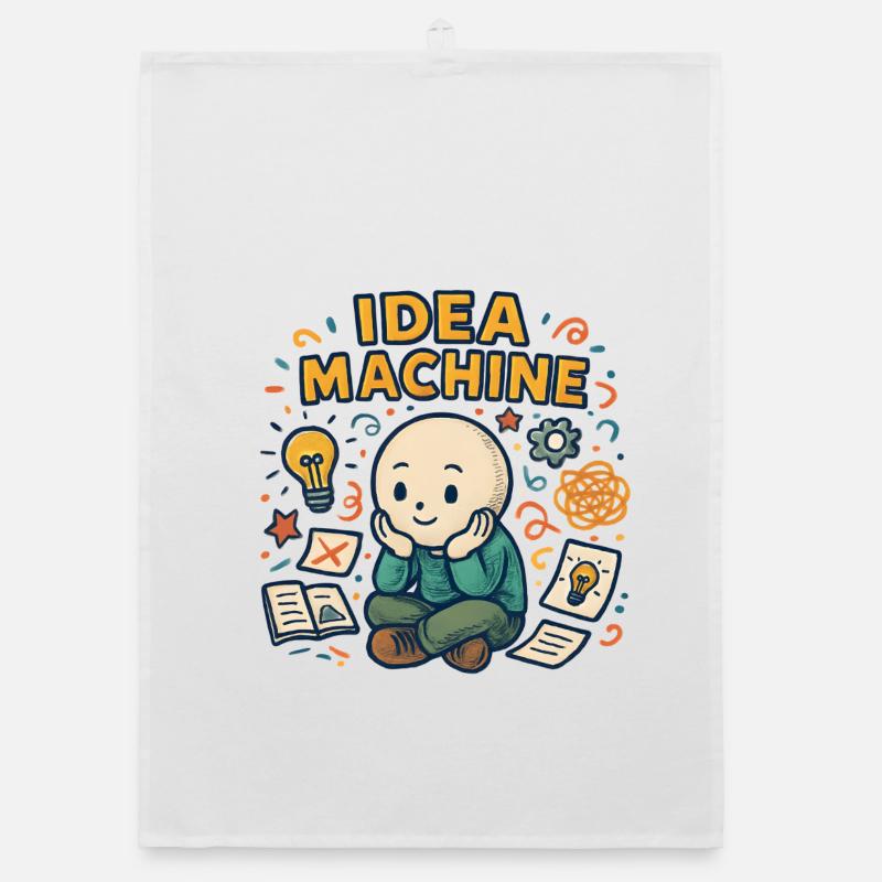 Idea Machine Cartoon Organic dish towel