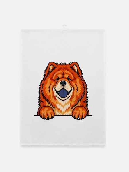 Chow Chow - Organic Geschirrtuch - Weiß - Vorne