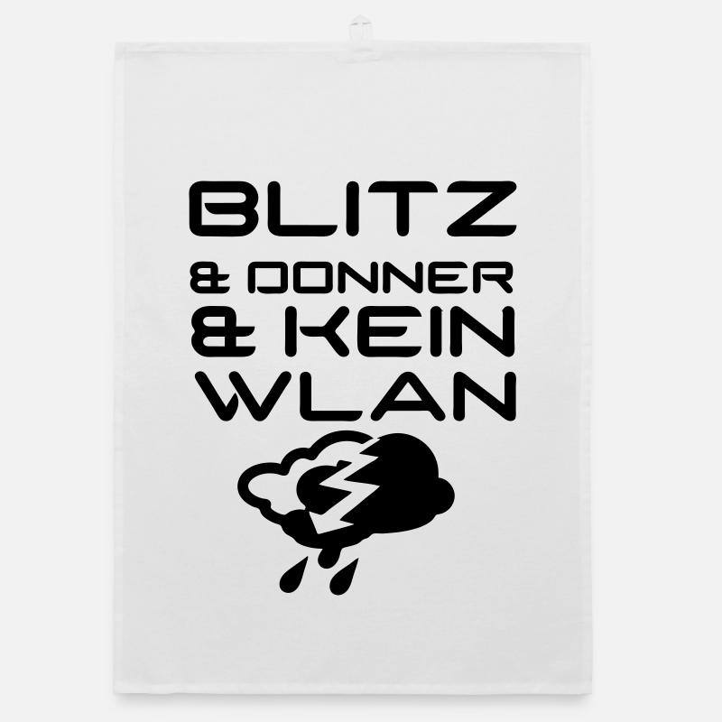 Blitz & Donner & kein WLAN Geschenk Organic Geschirrtuch