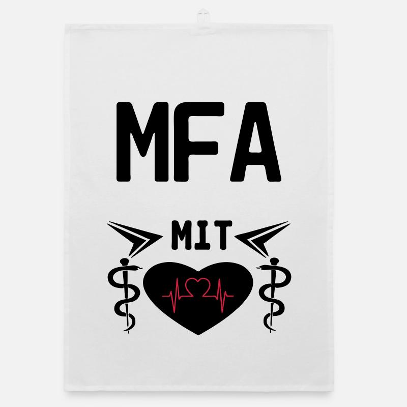 MFA mit Herz Geschenk Medizin Spruch Organic Geschirrtuch
