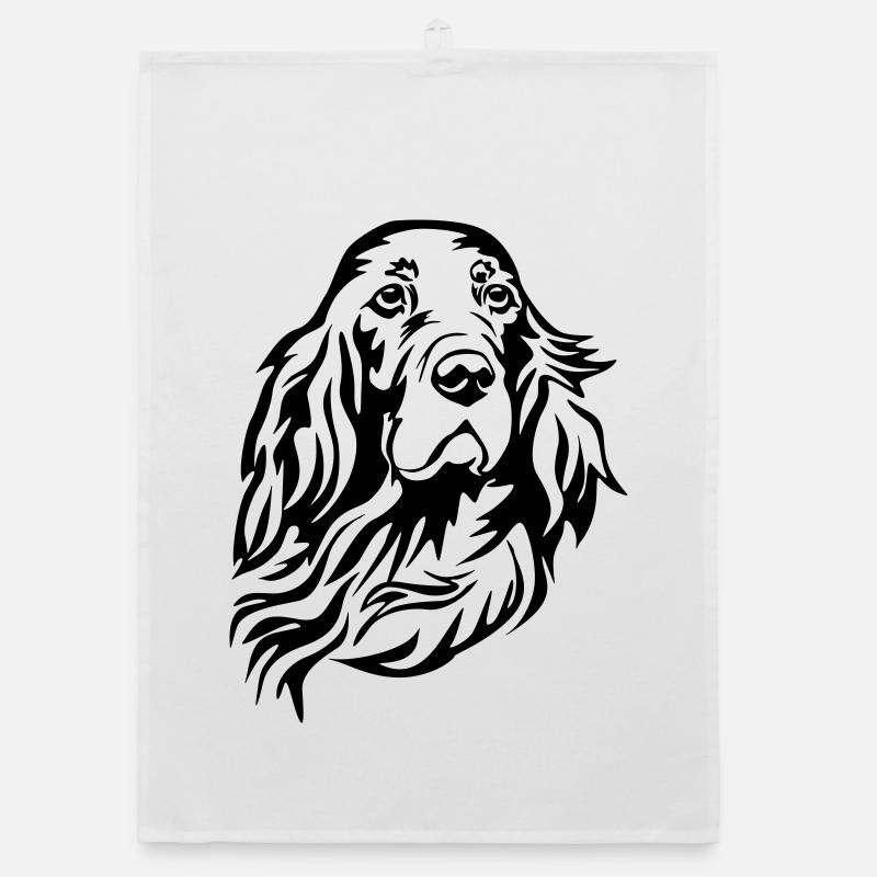 Irish Setter Head Organic dish towel