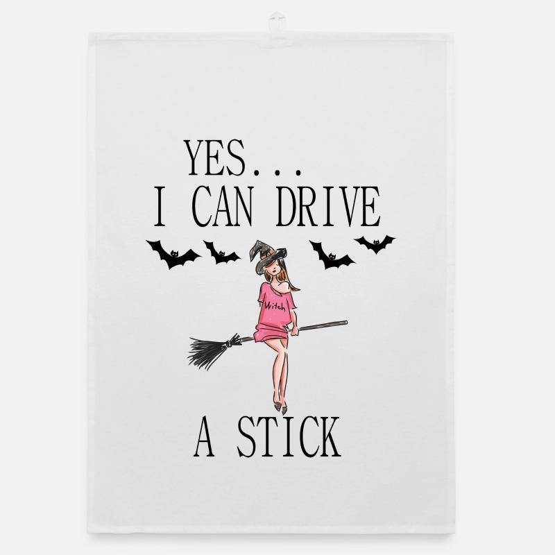 Sorcière avec un bessa Torchon bio