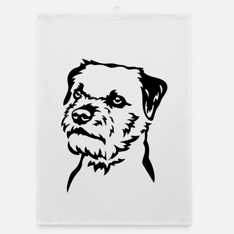 Tête de Border Terrier Torchon bio