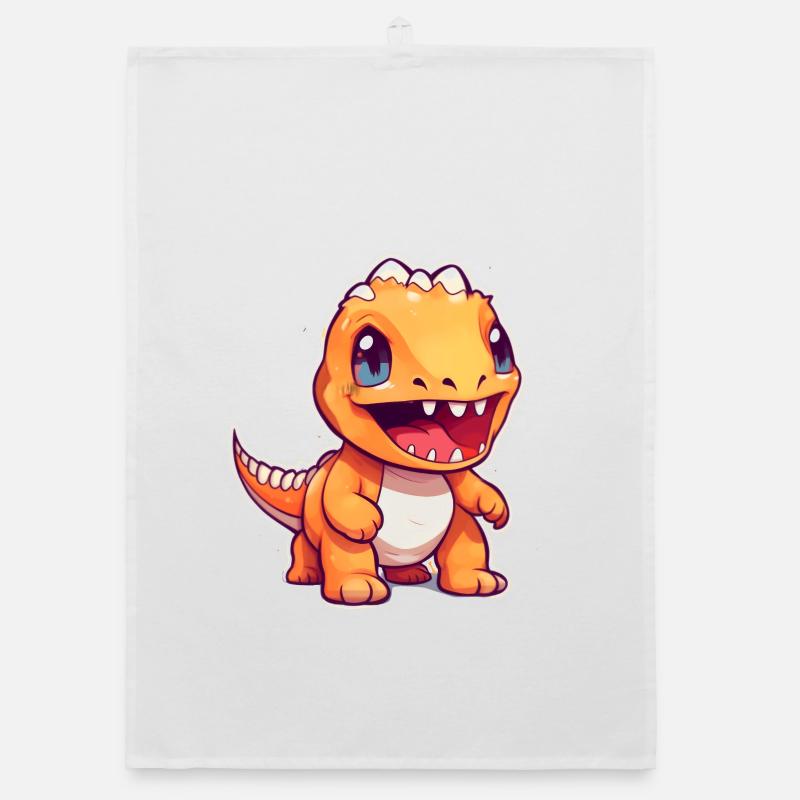 Conception de petit dinosaure Dino Torchon bio