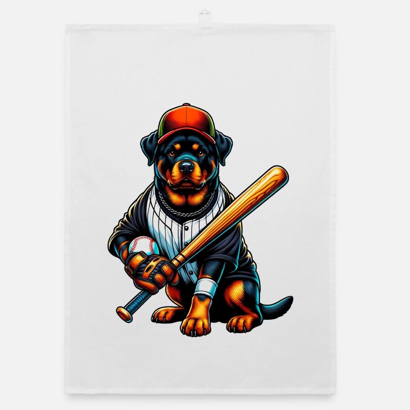 Chien de baseball Rottweiler Torchon bio