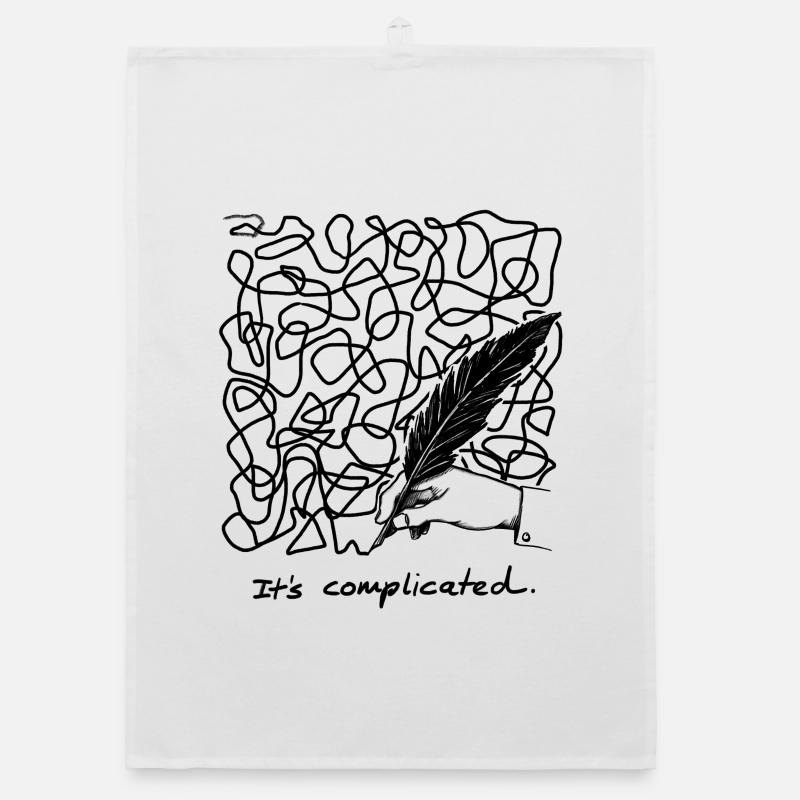 It is complicated to explain Letter Organic dish towel