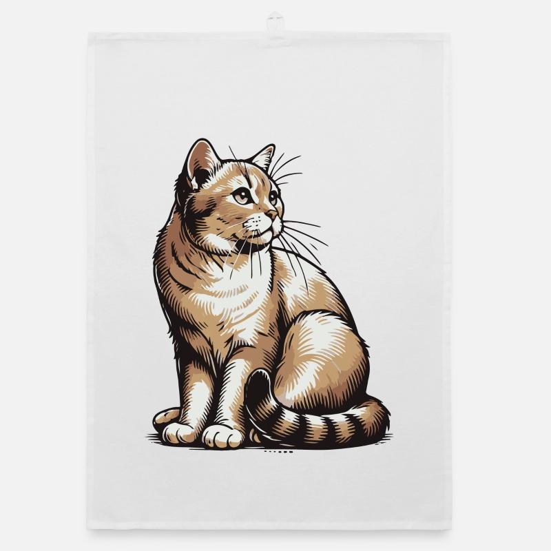 Cat Organic dish towel