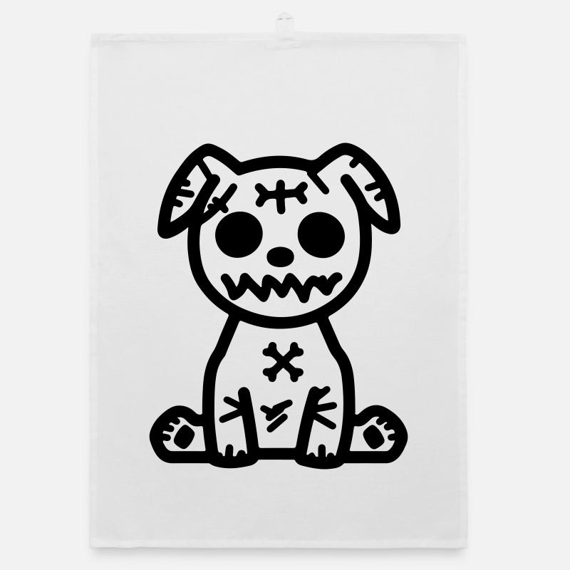 Hund Zombie Organic Geschirrtuch