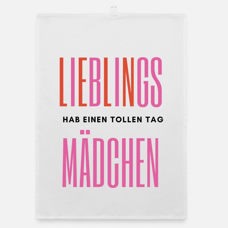 Lieblingsmädchen – Romantisches Typografie Organic Geschirrtuch