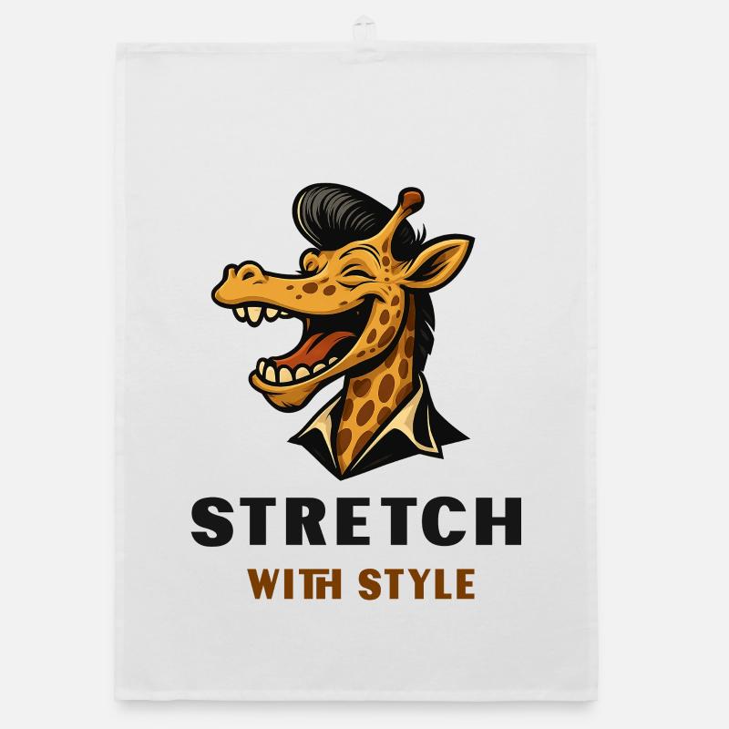 Stretch with Style – Cool Giraffe Organic dish towel