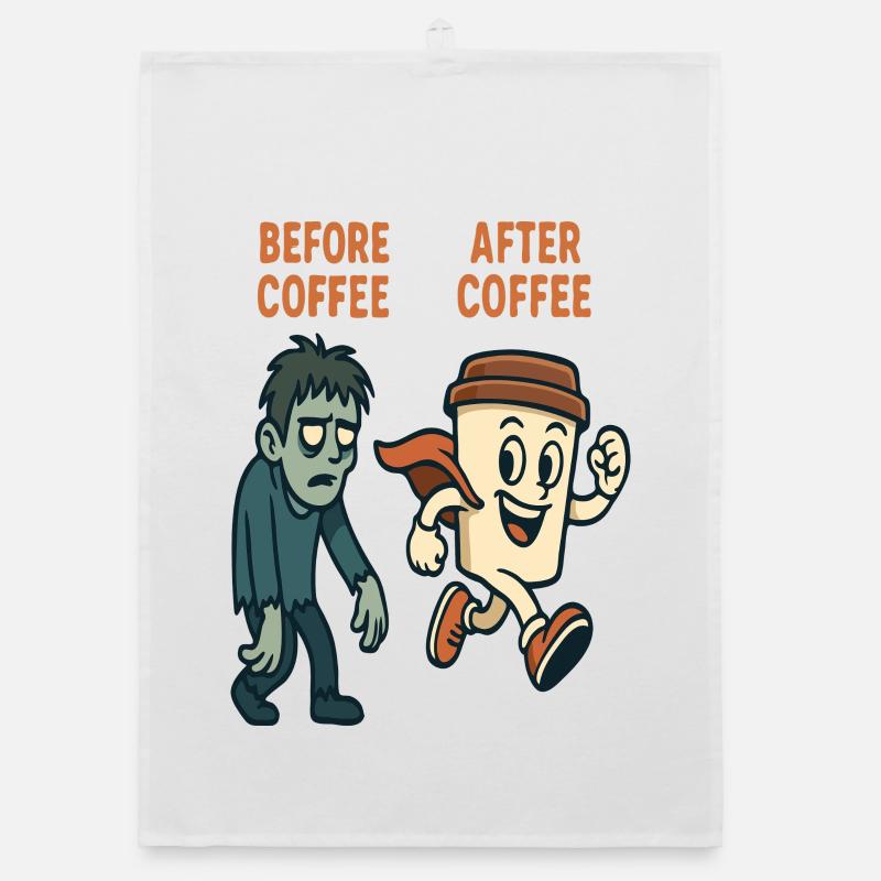Before Coffee After Coffee Organic dish towel