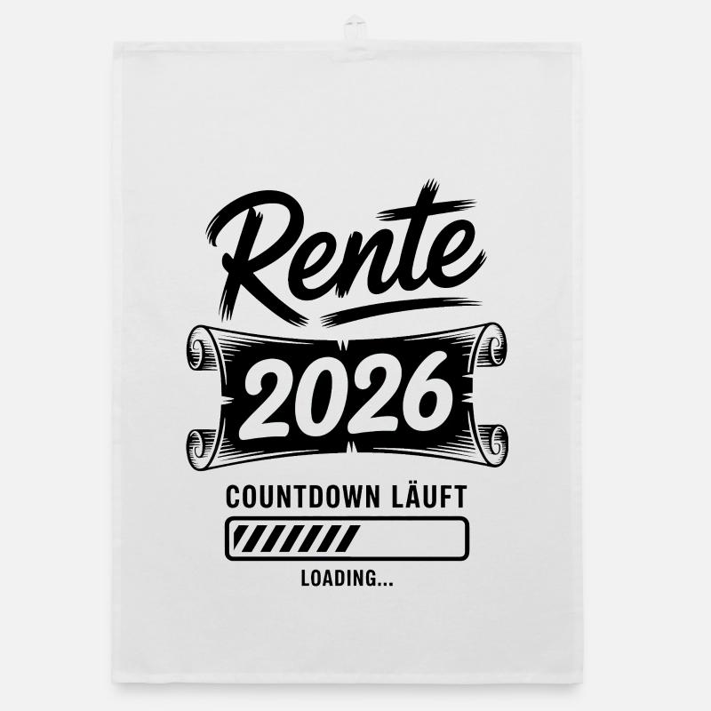 Rente Countdown 2026 Organic Geschirrtuch