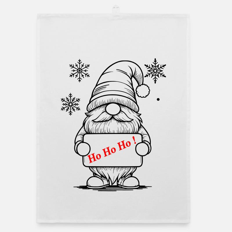 gnome de noël  Torchon bio