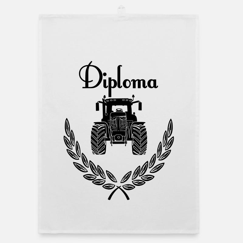 Diploma Tractor Organic dish towel